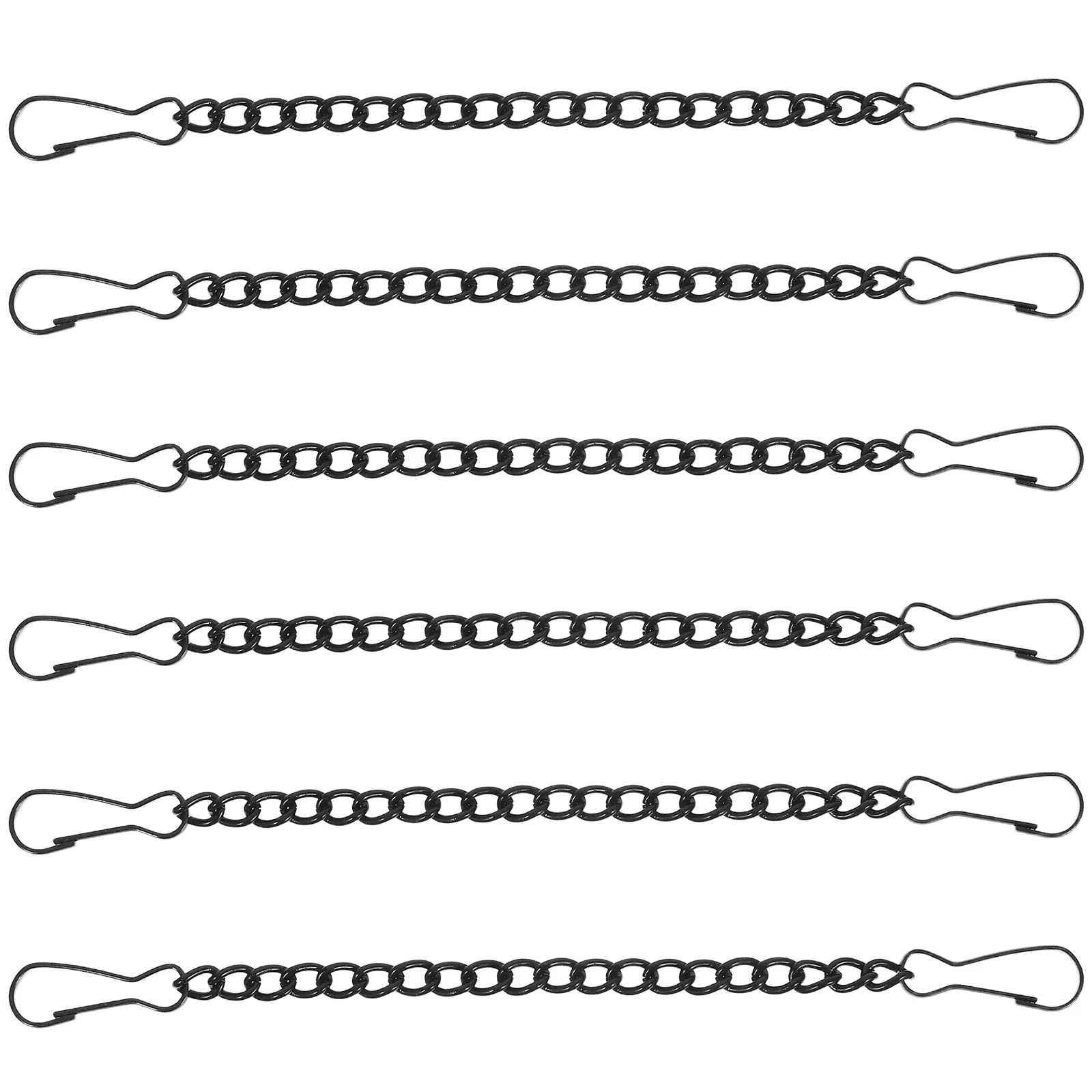 

6pcs Door Sign Hanging Chains Iron Material Heavy Duty Black Metal For Fire Indication Signs Porch Chair Basket Decorative Chain