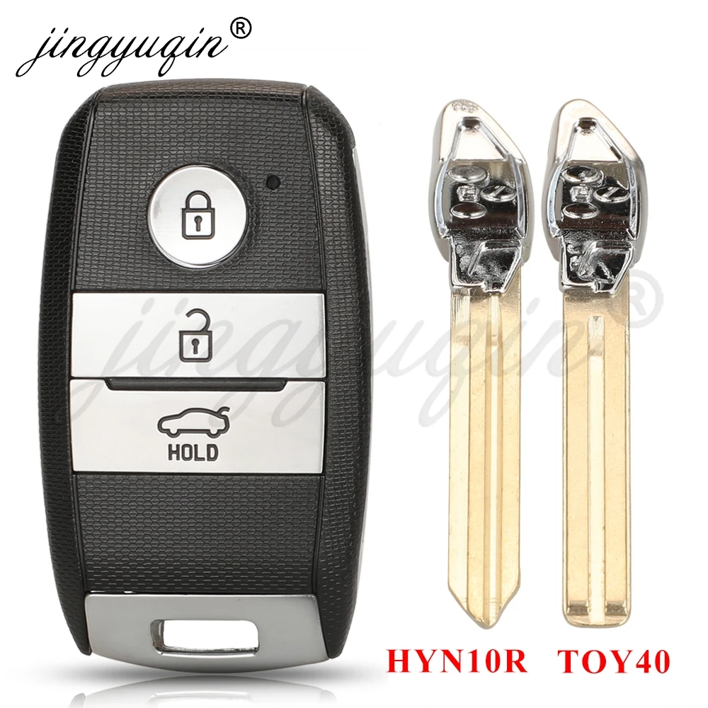 jingyuqin Autoschlüsselhülle für Kia Optima Sportage Sorento Cerato Ceed Rio Rio5 K3 KX3 K4 K5 3-Tasten Schlüssellos-Fernbedienungsersatz
