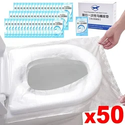 Disposable Toilet Seat Cover Mini Portable Safety Toilet Seat Pad Waterproof Seat Mat for Travel Camping Bathroom Accessiories