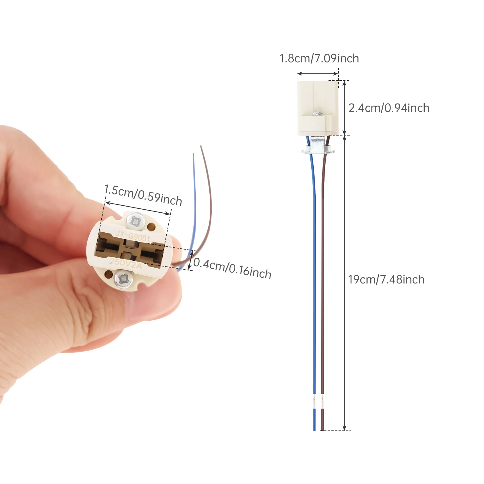 10pcs G9 Light Bulb Socket Ceramic Lamp Base Holder Connector Led Halogen Light Lamp Bulb Holder Base