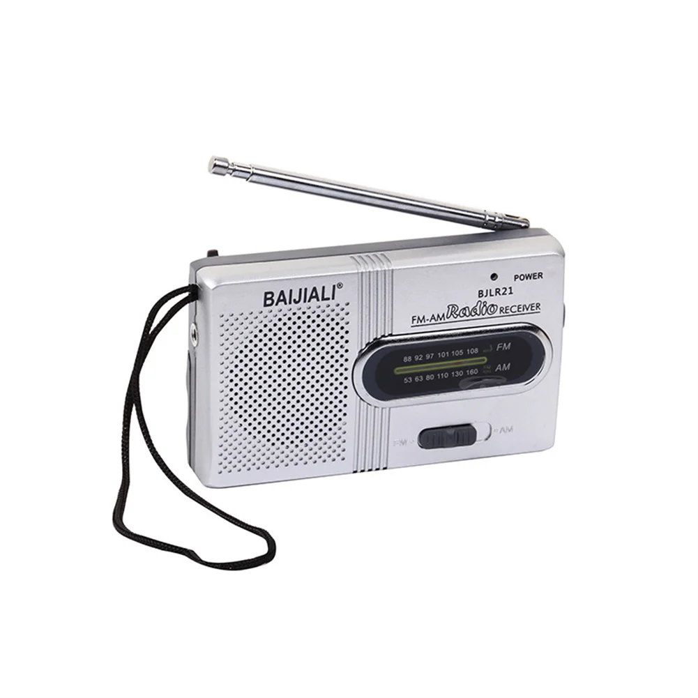 AM FM Radio Emergency Battery Supply Portable Radio Speaker Adjustable Large Tuning Wheel 2 Band Radio With Telescopic Antenna