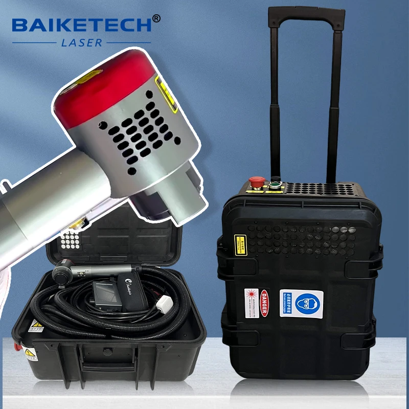 Best price Trolley box type Laser Cleaner Laser Cleaning machine Dust Removal 200w pulse laser cleaning machine For Sale