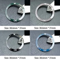 Tilt 38.6mm * 31mm Various Bezel Ceramics Bezel GMT and 40mm Men's Diving watch Insert Replacement Surface