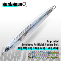 Hunthouse 3D Printed Metal Jig Fishing Lure Jigging Trolling 40g/60g/80g/100g/120g/150g Sinking Saltwater Mackerel Bluefish