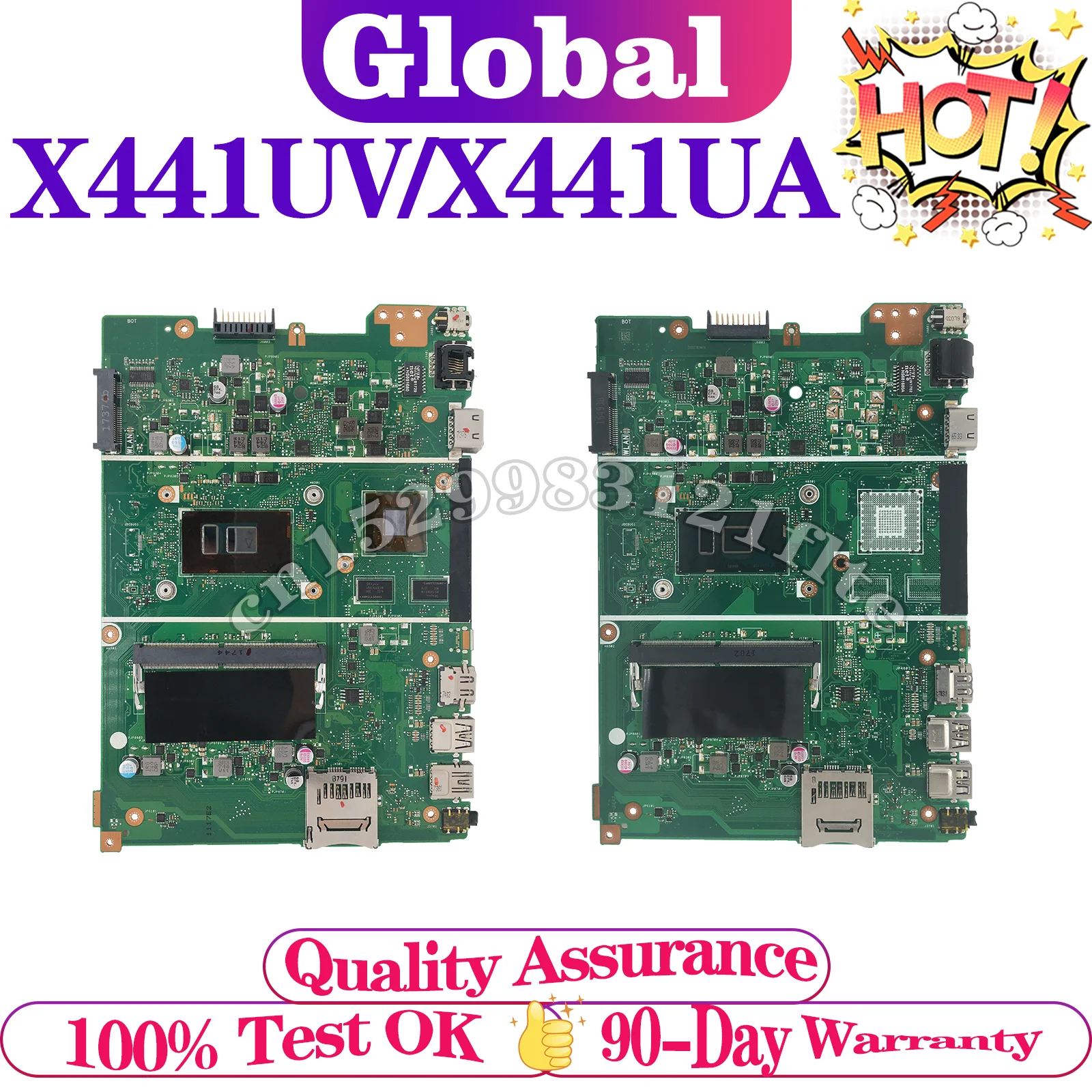 x441u-x441uv-x441ua-f441u-a441u-x441uvk-x441ub-メインボード-asus-ノートパソコンのマザーボード-4405u-i3-i5-i7-ram-4gb-8gb