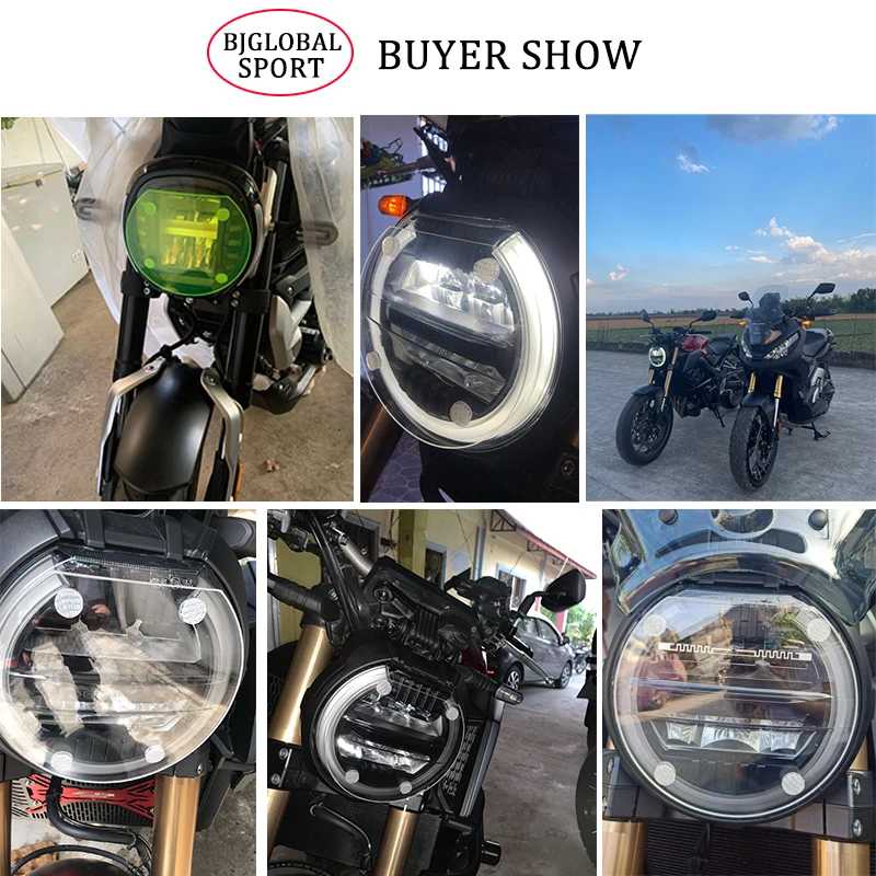 Motorcycle headlight screen protective cover For HONDA CB650R CB1000R 2018-2022 2023 CB 650R 1000R with 3M adhesive stickers