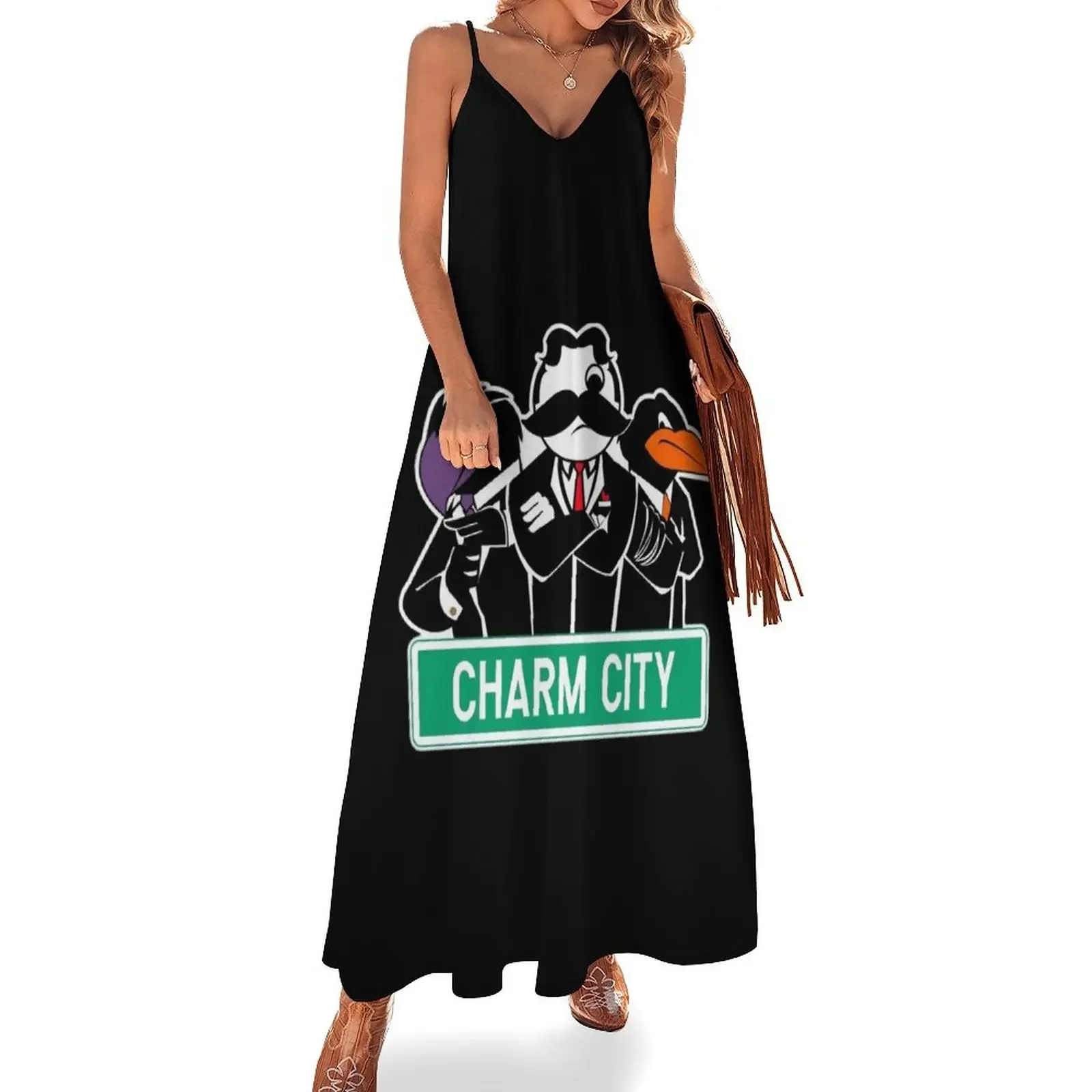 Charm City Gang Sleeveless Dress Long veiled dresses dress party evening elegant luxury celebrity dresses for womens 2025