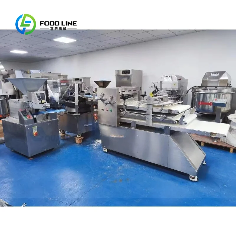 Continuous Automatic Dough Moulder Custom Bakery Machinery for Uniform Hot Dog Bun, French Roll and Toast Bread Forming
