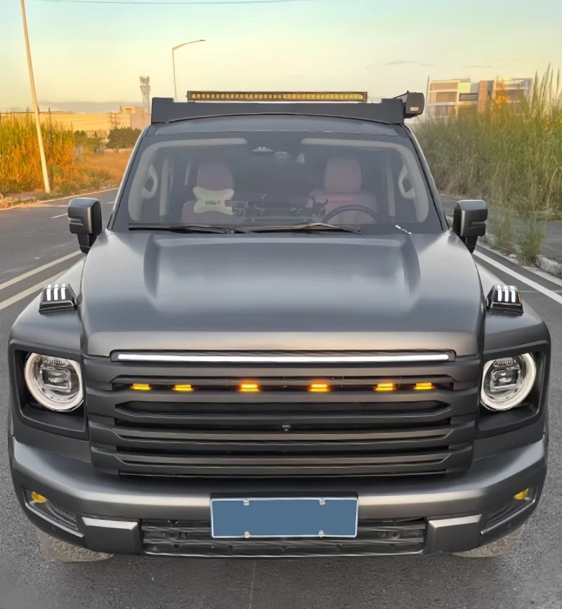 شبكة السيارة من خلال شريط الضوء يصلح ل Haval H9 2024 جودة عالية تعديل السيارات LED مصبغة ضوء الزخرفية الملحقات الخارجية #3