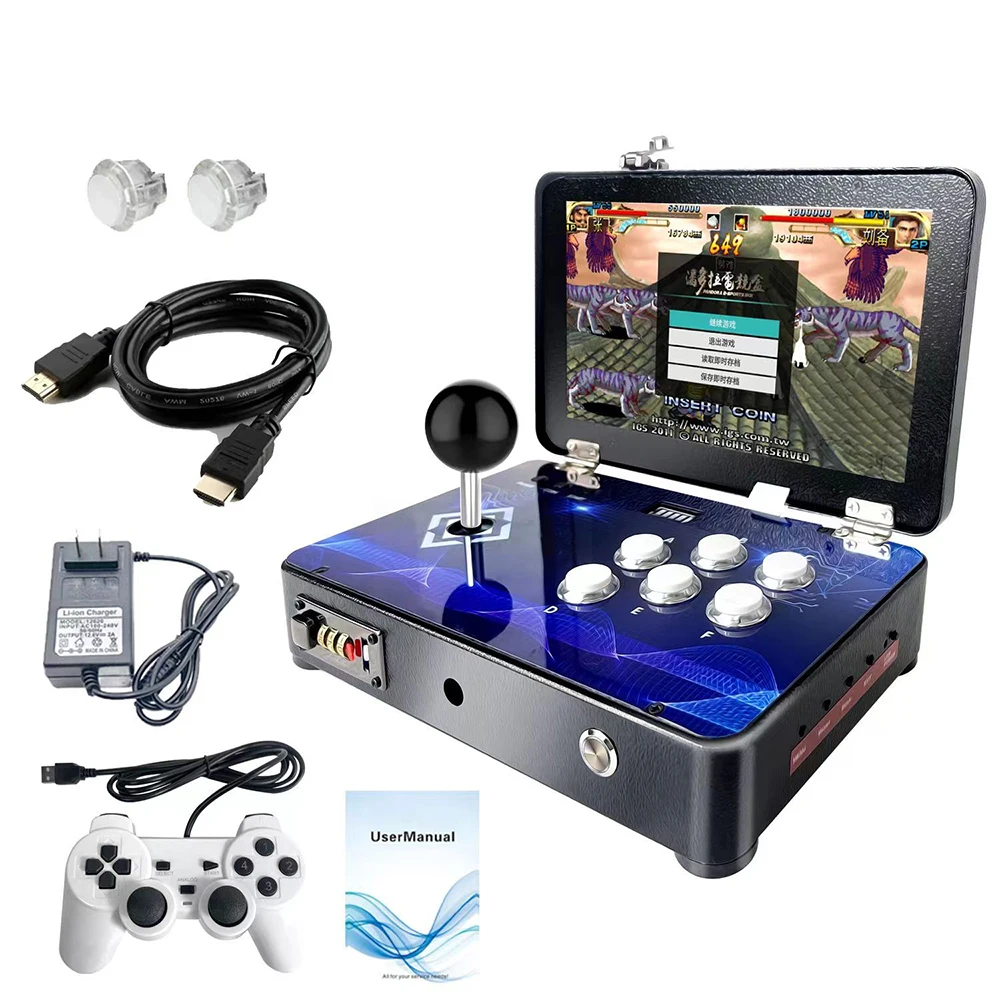 Pandora Arcade Portable Retro Video Game Player Built-in 20000+ Classic Games 10 inch LED Recreation Arcade Emulator Console