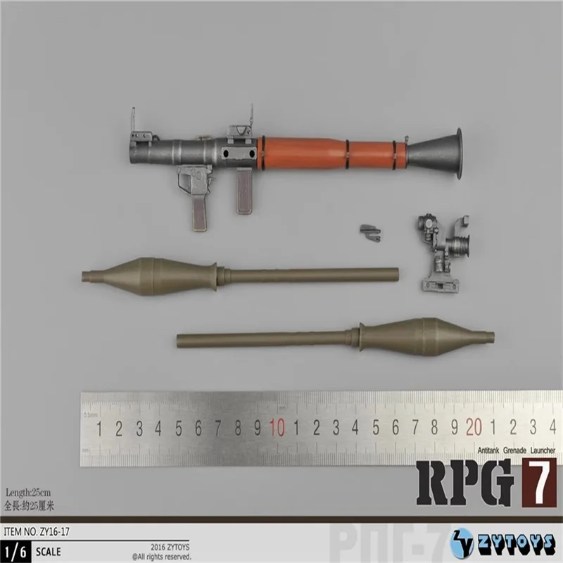 ZYTOYS ZY16-17 1/6 군인 장면 장난감, RPG-7 RPG 무기 플라스틱 하이 퀄리티 모델, 12 인치 액션 피규어, 재고 소장용