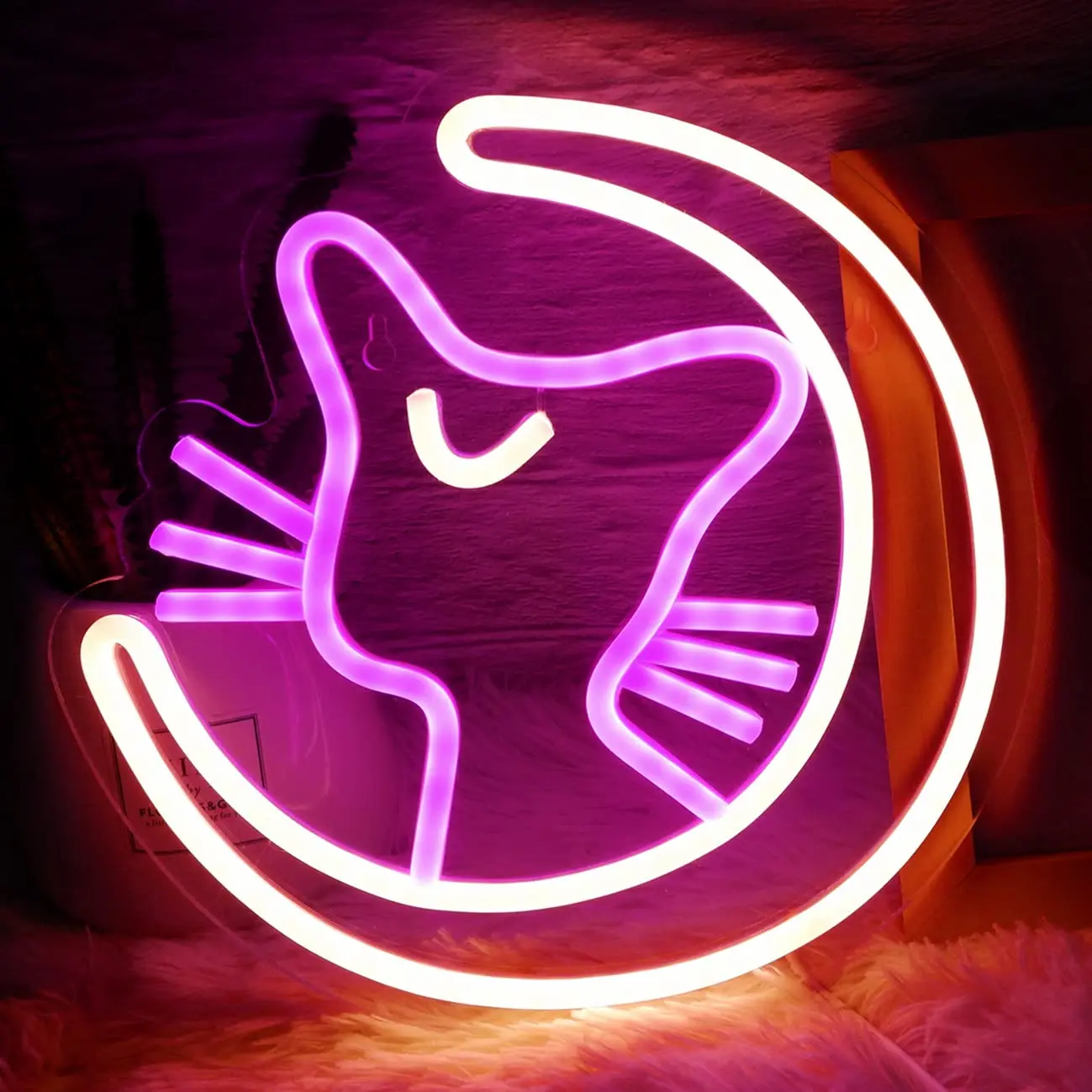 Sailor Moon Luna Neon Sign Anime Magic Cat LED Neon Lights for Wall Decor Game Room Girls Room Kids Birthday Xmas Easter Gift