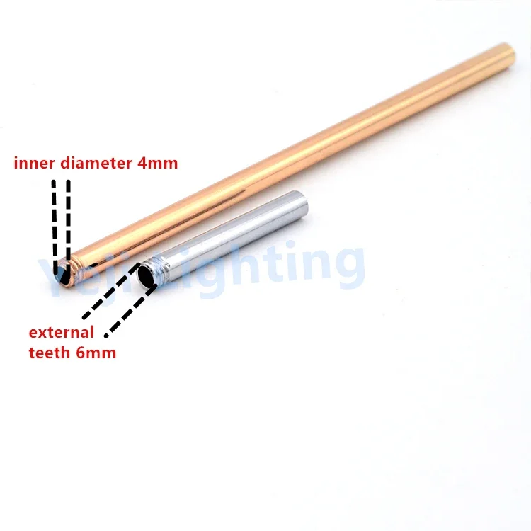 M6 Tubo Externo Único, Dentes Métricos Conectando Tubo, Tubo Parafuso, Barra Reta, Ferro Roscado, Acessórios de Iluminação, DIY
