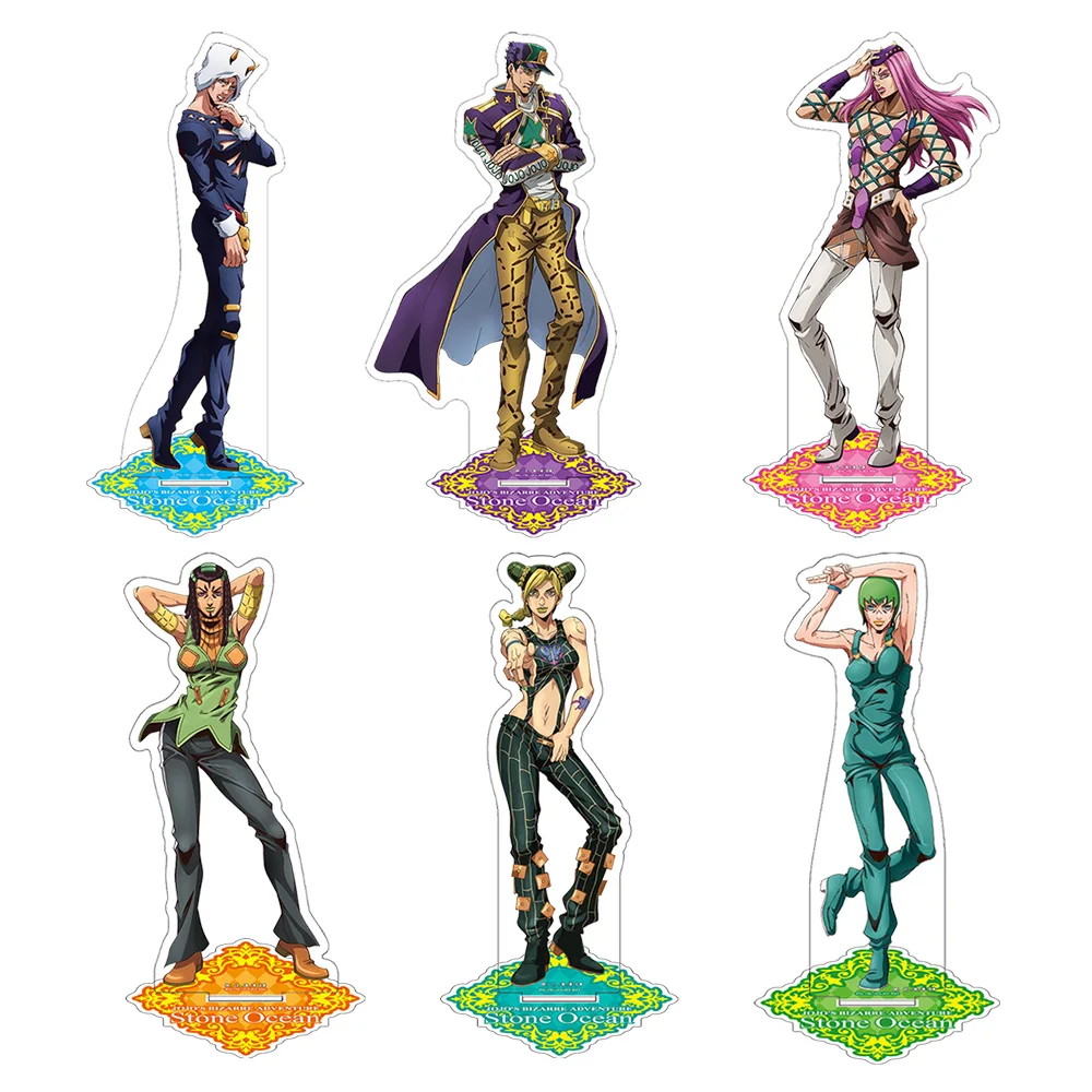 Tienda periférica de Anime JoJo's Bizarre Jolyne Cujoh Ermes Costello Foo Fighters informe meteorológico Narciso Anasui decoración acrílica con soporte