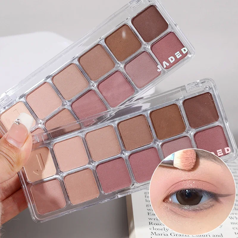 12Colors Matte Nude Eyeshadow Palette Pink Earth Color Waterproof Lasting Eye Shadow Blush Contouring Makeup Cosmetics Pigments