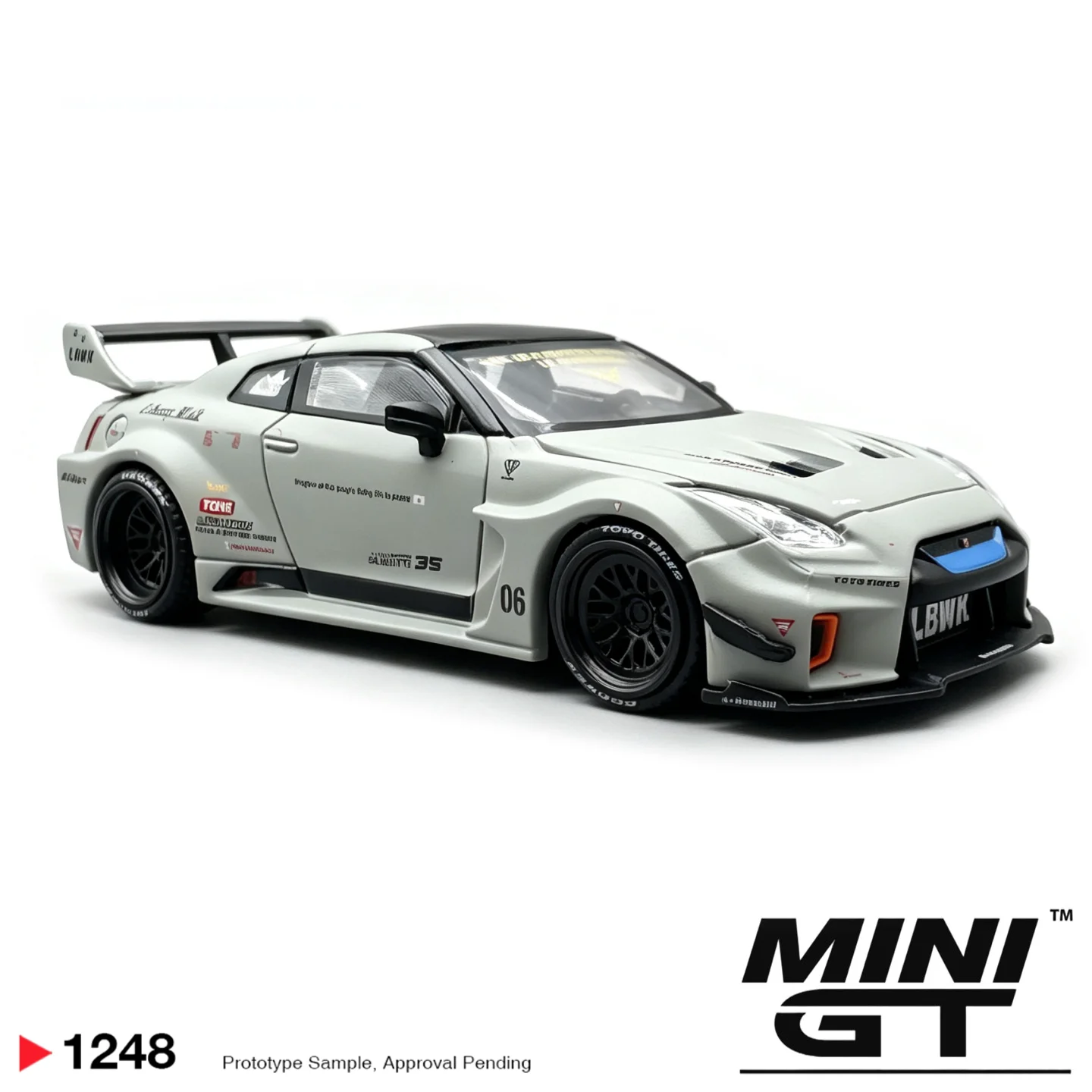 Diecast MINIGT 1:64 Scale GTR-R35 grey Alloy Car Model