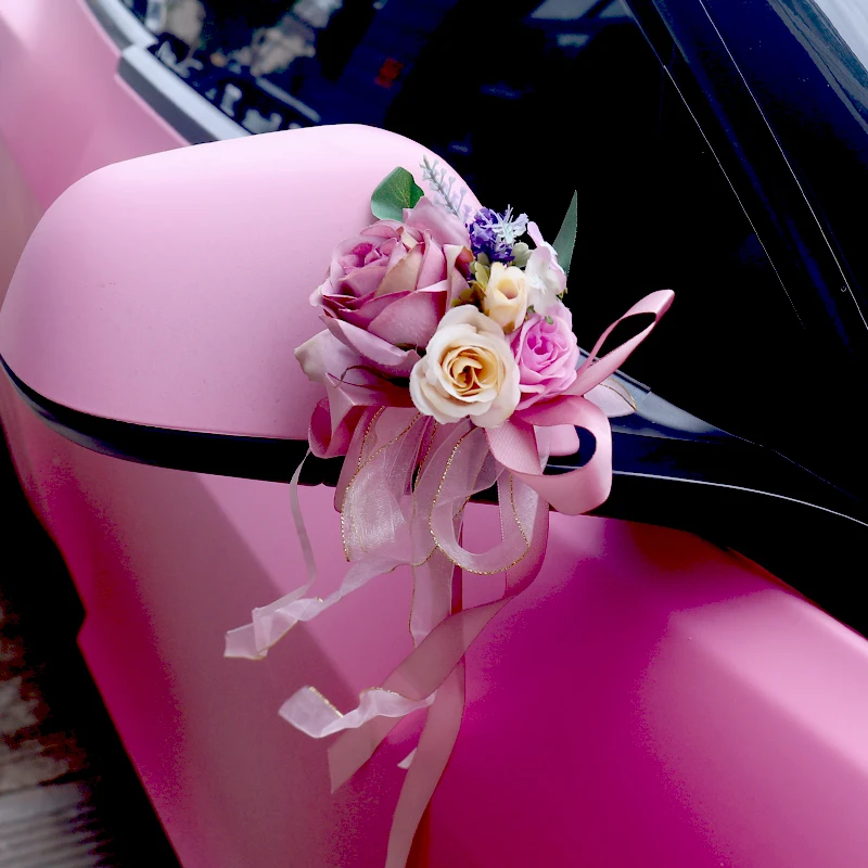 Rose Künstliche Seidenblumen Hochzeit Auto DIY Dekoration Zubehör Home Party Stuhl Türgriff Ornament Liefert Handwerk Geschenke