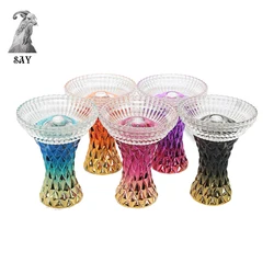 SY 1PC Crystal Hookah Colorful Bowl Shisha Tobacco Holder Chicha Narguile Cachimba Smoking Accessories Gadget Tools Sheesha