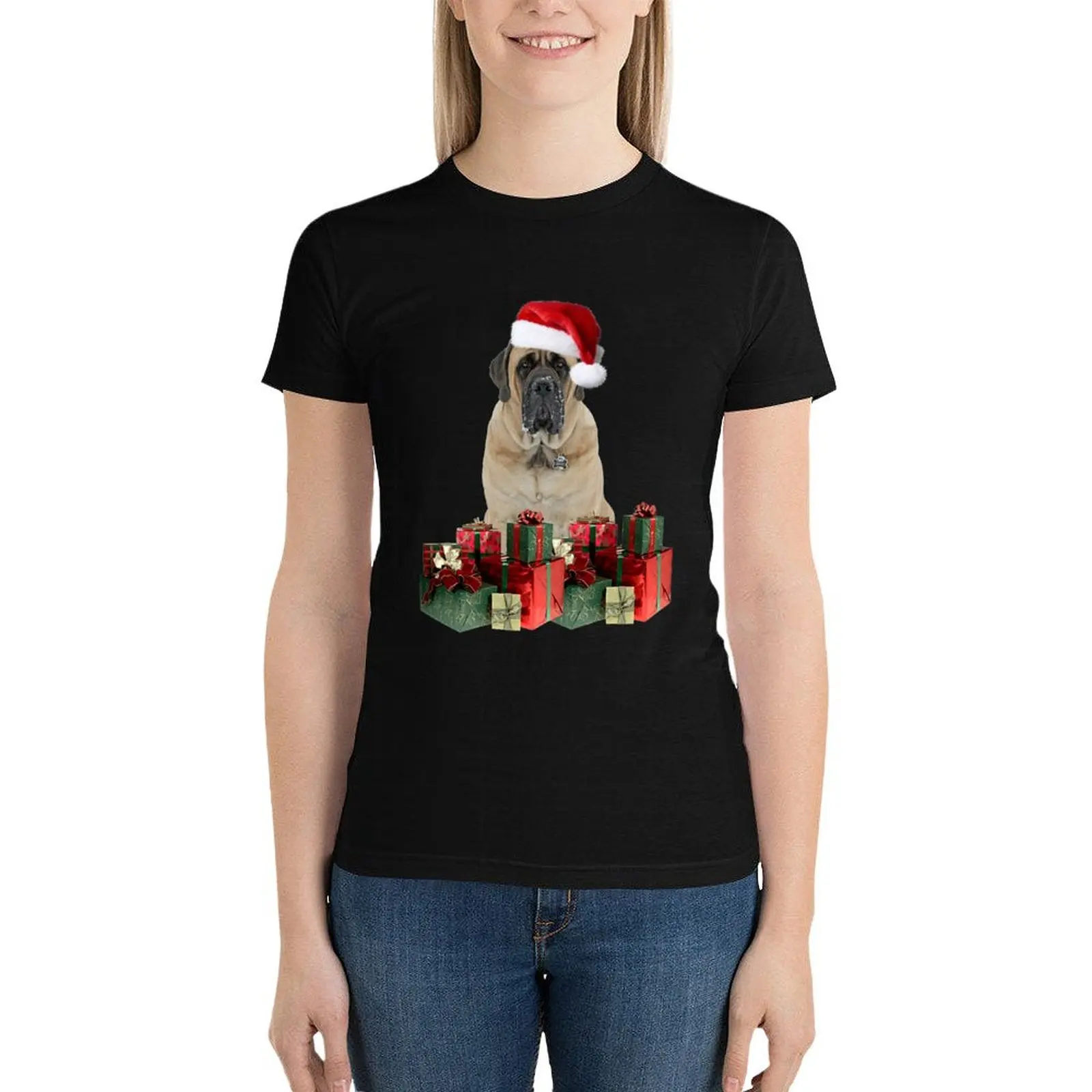 Santa Brim T-Shirt funny female Women's tops