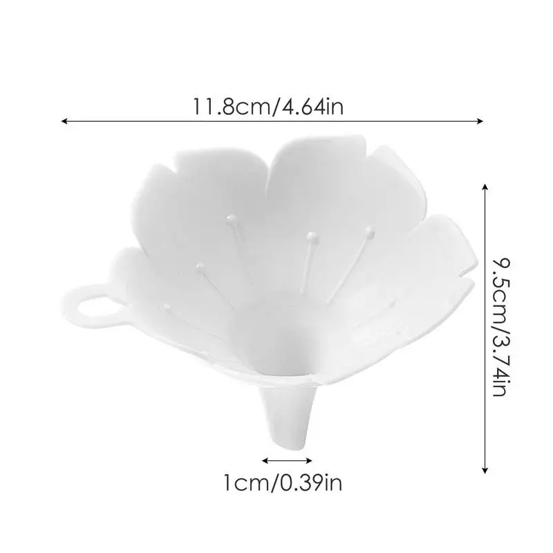 Liquid powder delivery multi-purpose liquid funnel Cherry blossom shaped liquid separator household kitchen plastic funnel