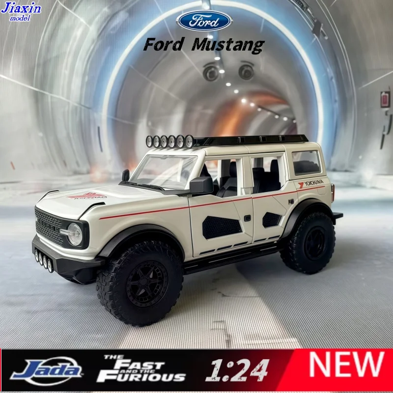 

1/24 Jada 2021, Ford Bronco, внедорожник, реалистичная модель автомобиля из сплава, фигурка в подарок