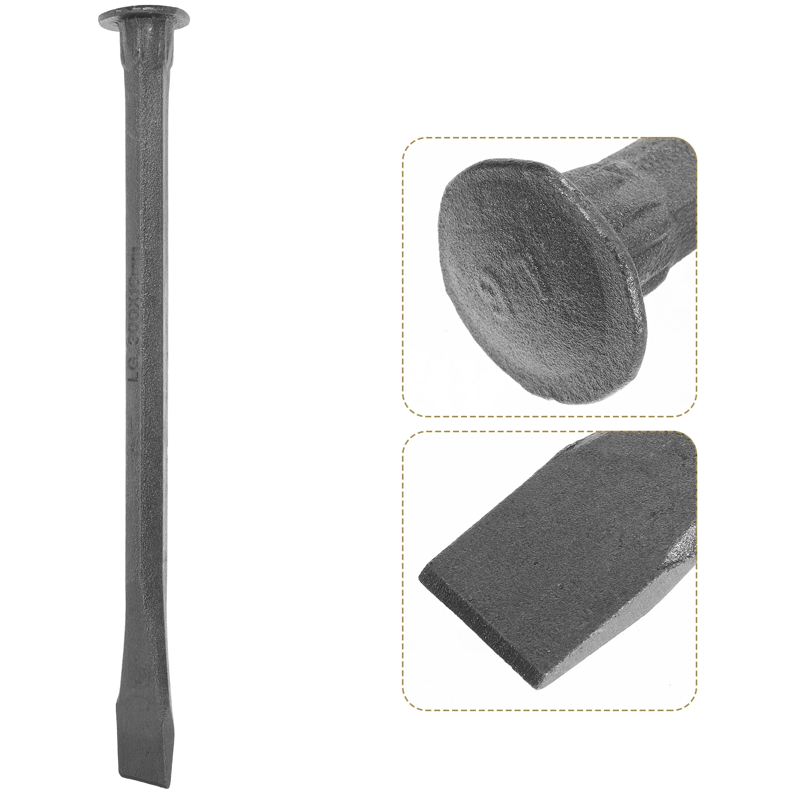 Masonry Chisel Flat Tip Carbon Stone Chisel Steel Hand Tool for Stone Wood Concrete Brick Carving DIY Projects