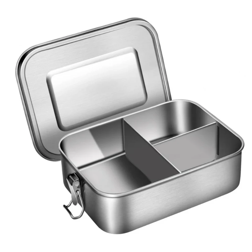 Fiambrera Bento para adultos, fiambrera hermética de acero inoxidable 316, contenedores de preparación de comida cónica para alimentos, fiambrera Bento empaquetada sin BPA