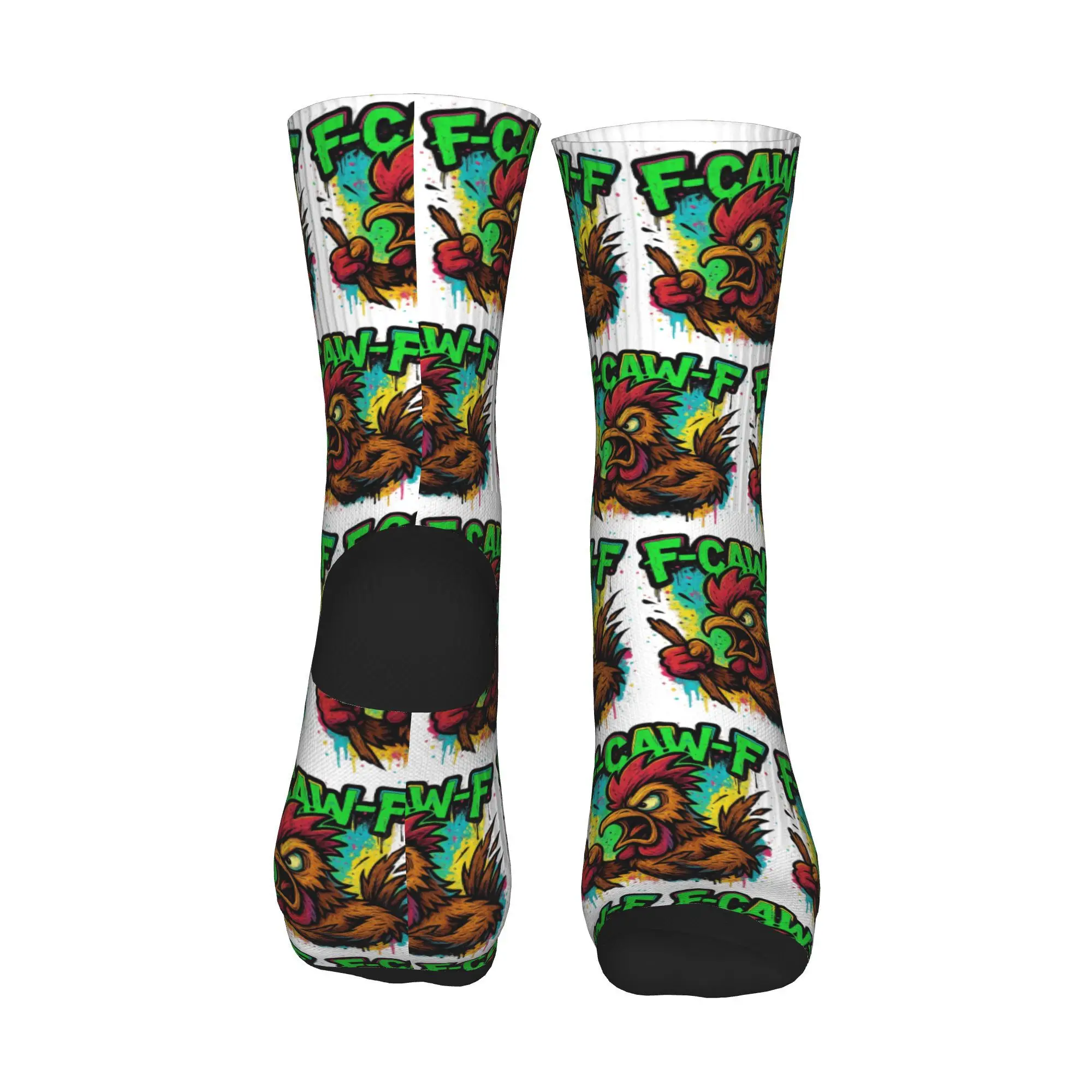 مضحك F-CAW-F الديك ميمي (2) الجوارب جوارب أنيقة الخريف مكافحة العرق زوجين الجوارب تنفس مطبوعة جوارب رياضية في الهواء الطلق