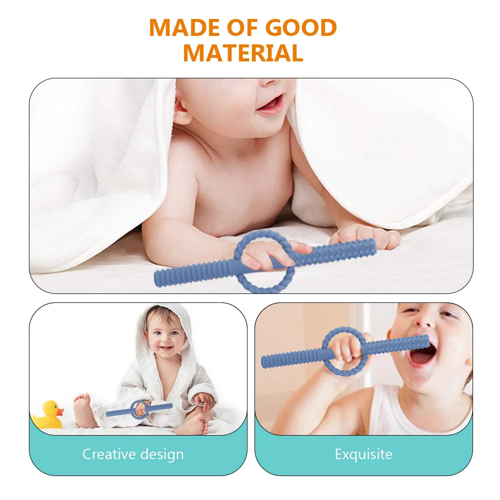

5 шт., силиконовая жевательная игрушка для младенцев с несколькими текстурами, успокаивающая детская молярная успокаивающая полая жевательная игрушка для прорезывания зубов