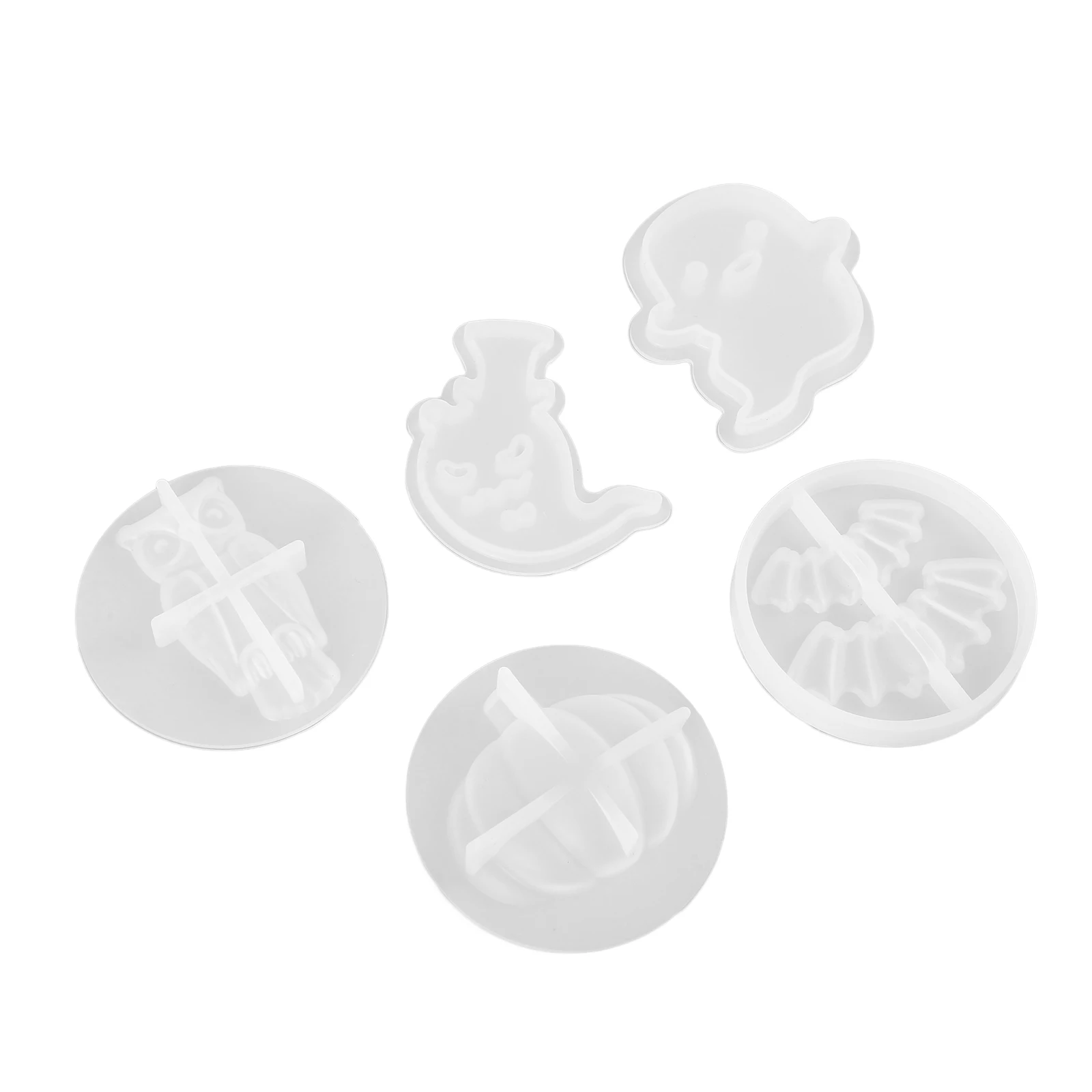 

1 Set Halloween Resin Unique Epoxy Silicone Earring Ghost Pumpkin Bat Owl Shape Diy Jewelry Pendant Making Creative Decoration