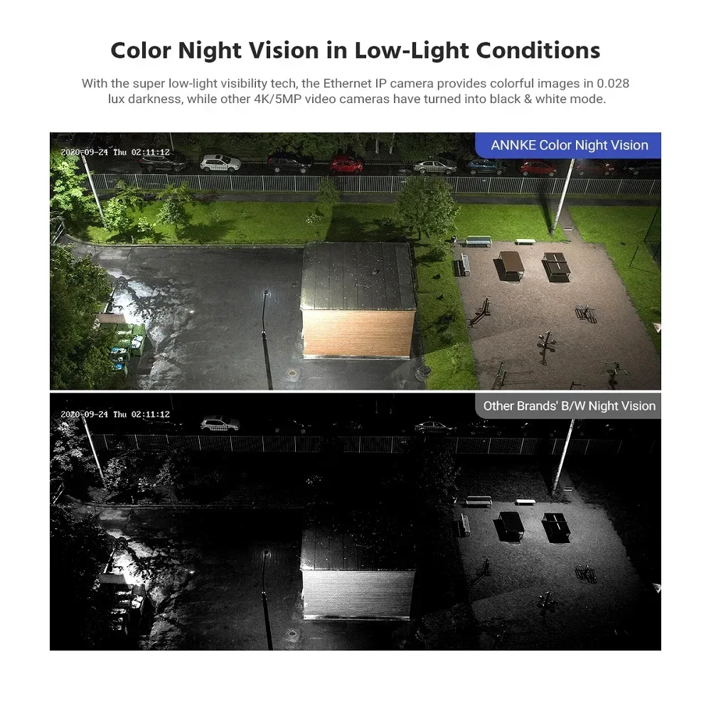 5MP PoE IPカメラキット 4台 セキュリティCCTVマイクカメラキット 屋外防水 防犯対策 H.265 固定ドームカメラ