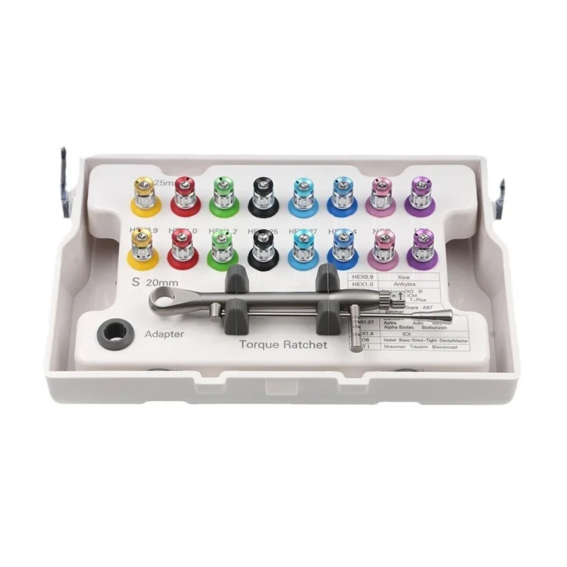 Dental torque wrench universal repair box screwdriver implant repair tool box