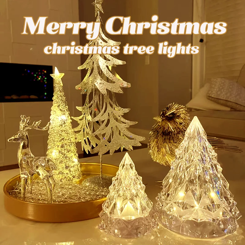 

LED Christmas Tree Night light Diamond Crystal Atmosphere Lamp Living room party bedroom decoration birthday presents Decoration