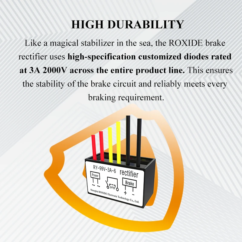 RY-99V-3A-6 Half-Wave Rectifier Brake Holding Module, 220VAC, 99VDC