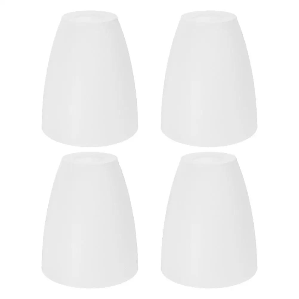 

4 Pcs Lampshade Home Decoration White Plastic Flat Mouth E14 30mm Replacement for Bedroom Study Lighting Accessories