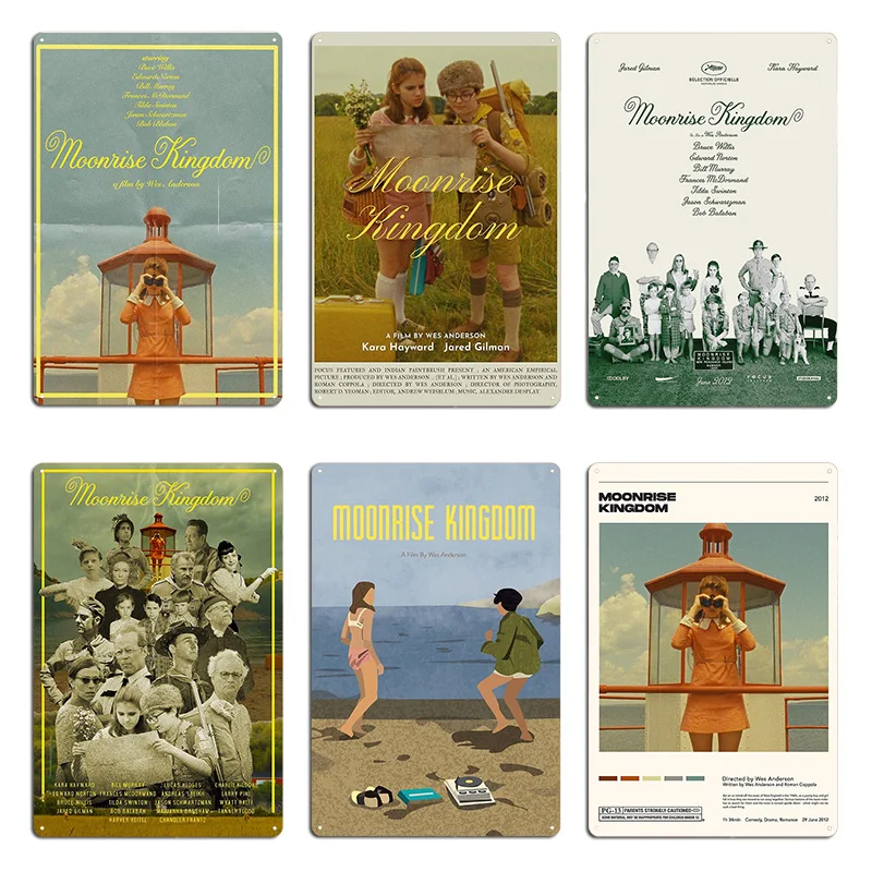

Альтернативный Moonrise Kingdom, зеленый прощенный дизайн, металлический кинотеатр, настенный декор в виде пещеры, настенный декор, клубная жестяная вывеска, плакат