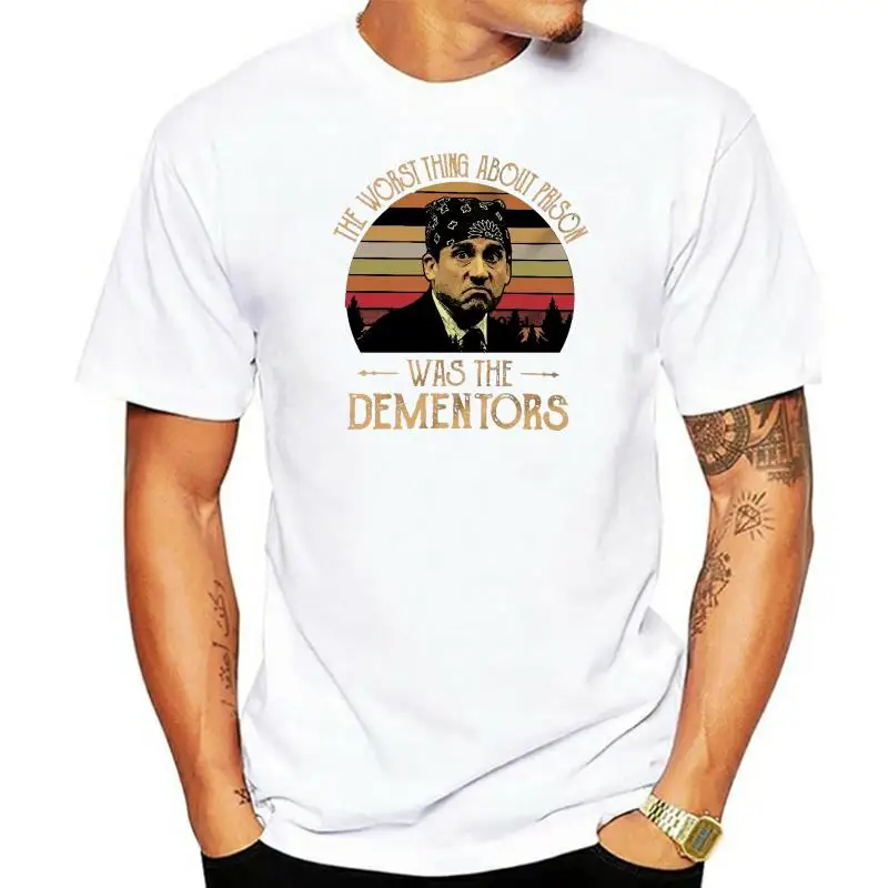 The Worst Thing About Prison was The Dementors Vintage Retro T-Shirt Prison Mike The Office TV Show