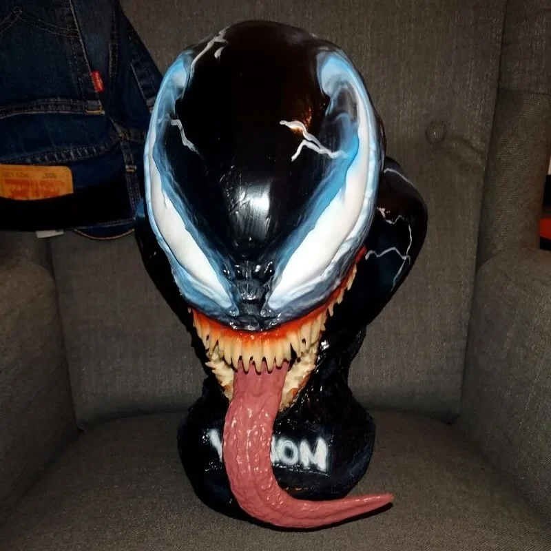 Marvel 1:1 Gk Figure Venom Bust Resin Crafts Venom Deadly Guardian Figurine Collection Decorative Model Toy Kids Birthday Gifts