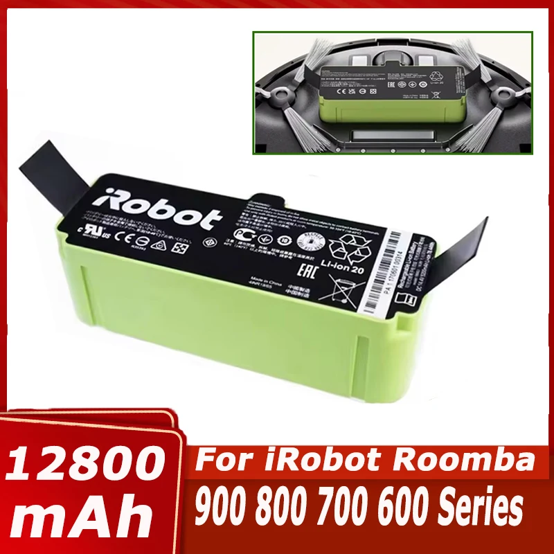 Batería de litio de 14,4 V y 5,2 Ah para iRobot Roomba Cleaner series 900, 800, 700, 600, 960, 980, 981, 966, 895, 695, 692, 690, 675, 780, 860, 891.