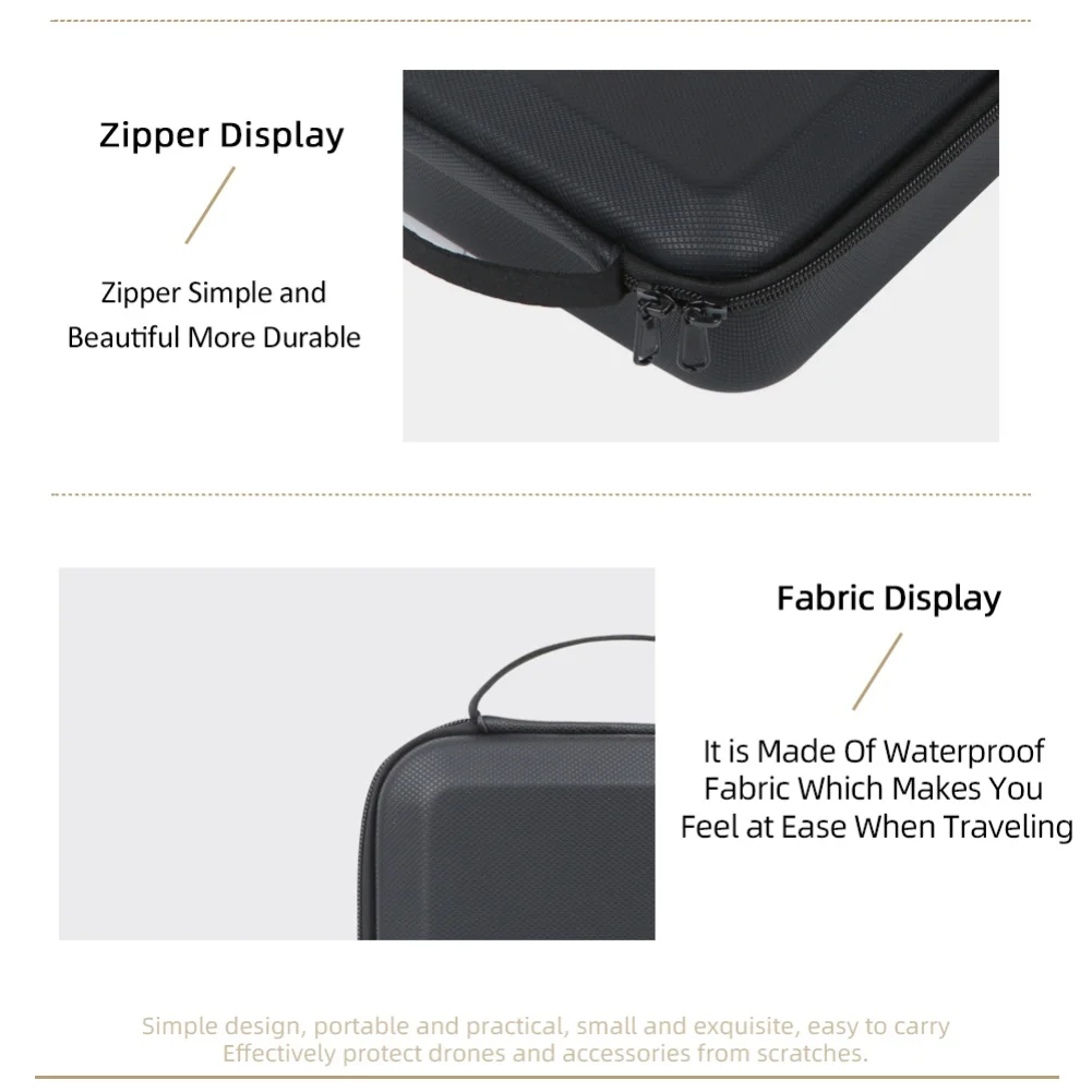 حقيبة حمل محمولة من جلد البولي يوريثان مع حماية مقاومة للماء لـ DJI NEO2 مصممة للسفر والنقل الآمن #5