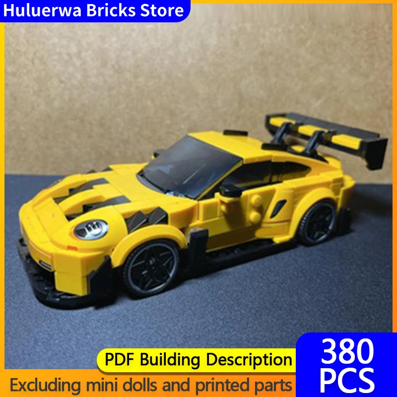 

Модель скоростного гоночного автомобиля MOC, строительные кирпичи GT3 RS, верхний уровень, спортивный автомобиль, модульная технология, детские праздничные подарки, сборные игрушки