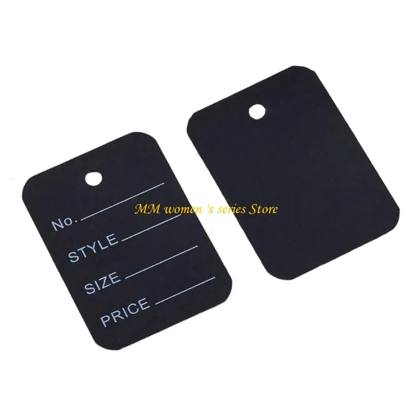 Q39C 100Pcs Simple Blank Product Description Labels With Cord For Small Business Branding