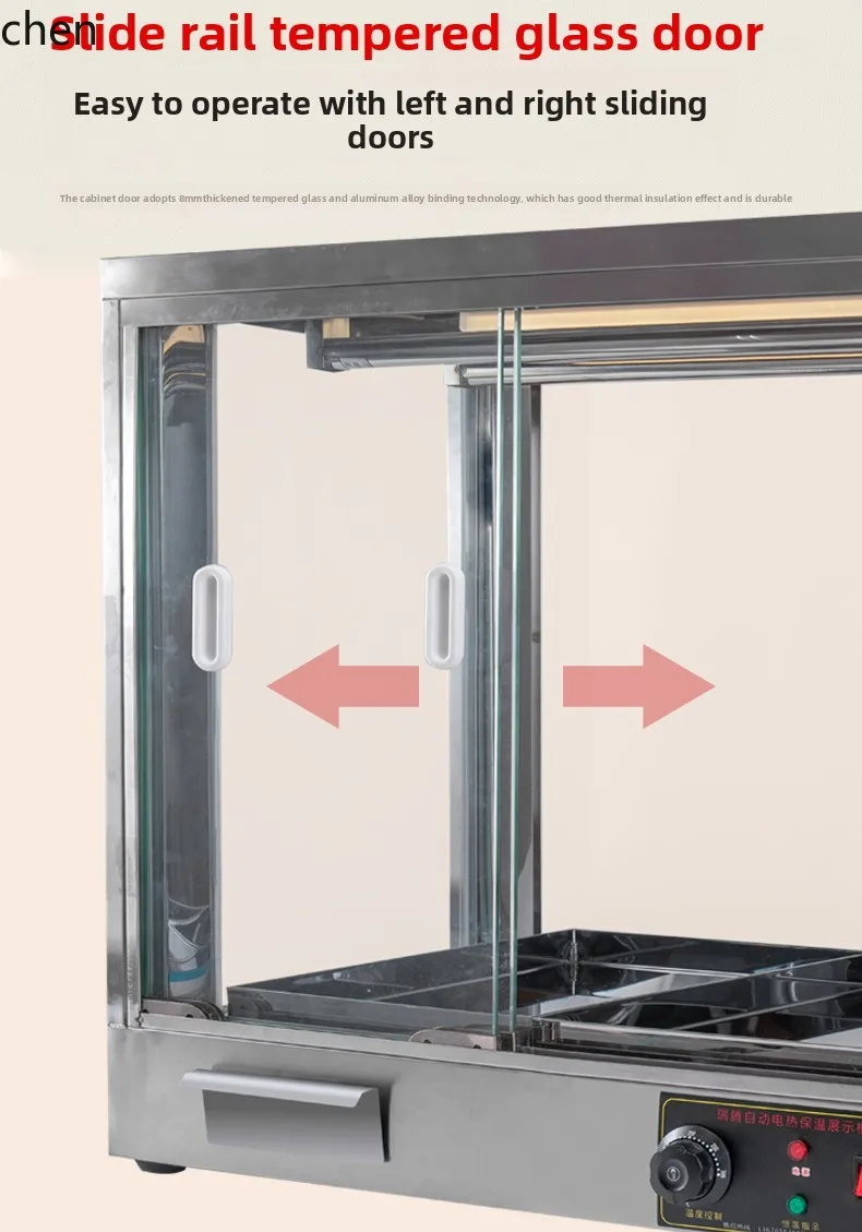 Vetrina commerciale per isolamento di anatra arrosto in acciaio inossidabile HXL Vetrina per cera arrosto per pancia di maiale riscaldata ad aria