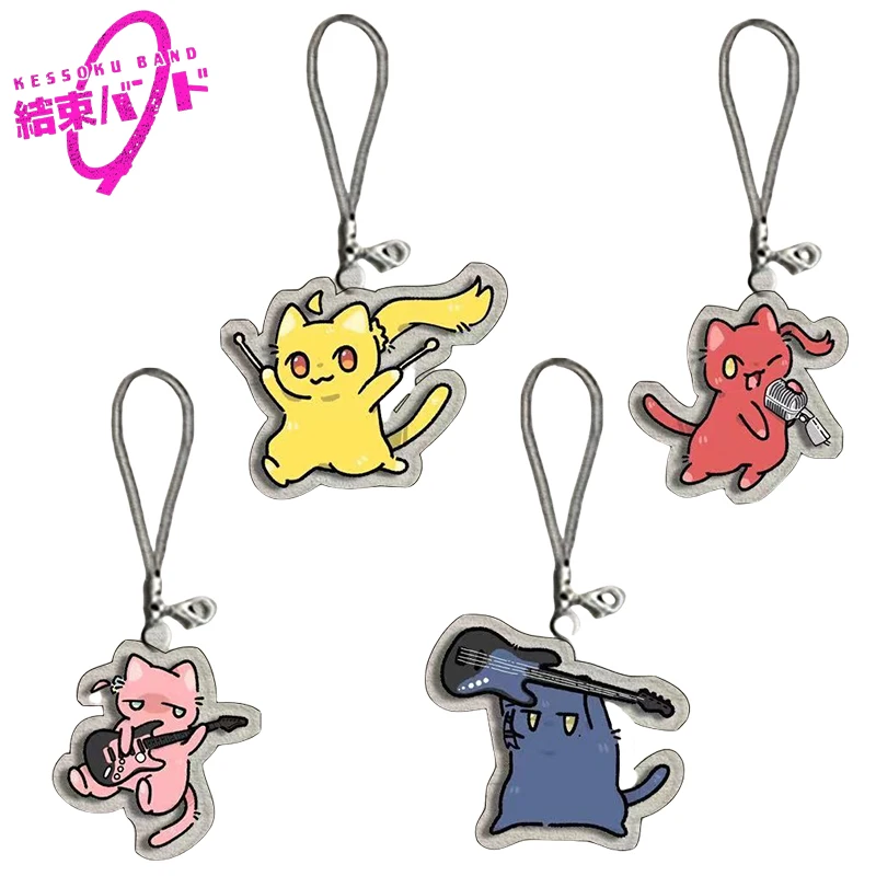 Bocchi The Rock! Gotoh Hitori Phone Chain Anime Figure Ijichi Nijika Yamada Ryo Kita Ikuyo Mobile Phone Pendant Strap Keyring