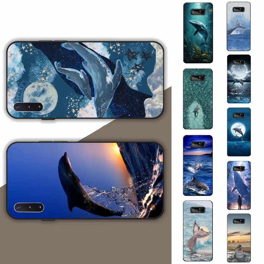 Whale Fish Wave Sea Phone Case For Samsung Note 8 9 10 20 pro plus lite M 10 11 20 30 21 31 51 A 21 22 42 02 03