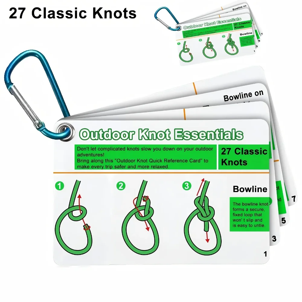 Outdoor Adventure Guide - Outdoor Knot Tying Guide Cards with