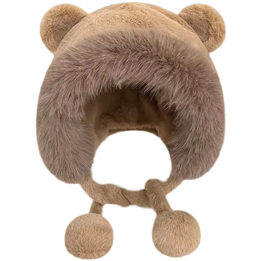 Comfort-Focused Plush Hat Designed for Winter Conditions with Wind-Blocking Ear Flaps and Cartoon Alpaca Aesthetic