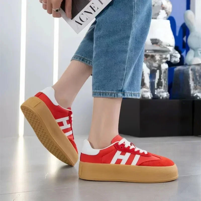 Women\'s Casual Shoes Luxury Artificial Leather Platform Sports Tennis Sneakers For Women Designer Brand Fashion Outdoor Shoes