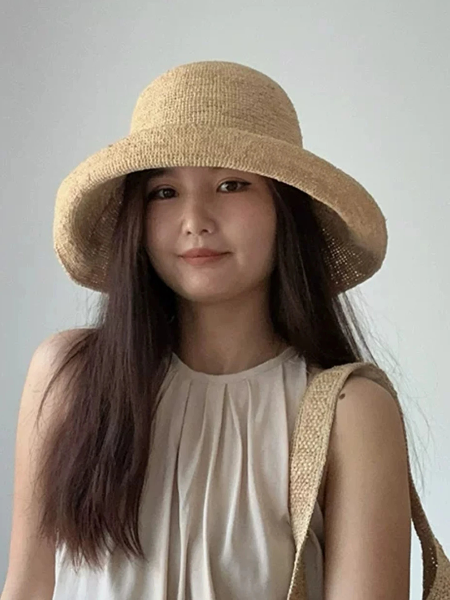 Handwoven Foldable Straw Hat W - огляд і ціна Bucket Hat Straw