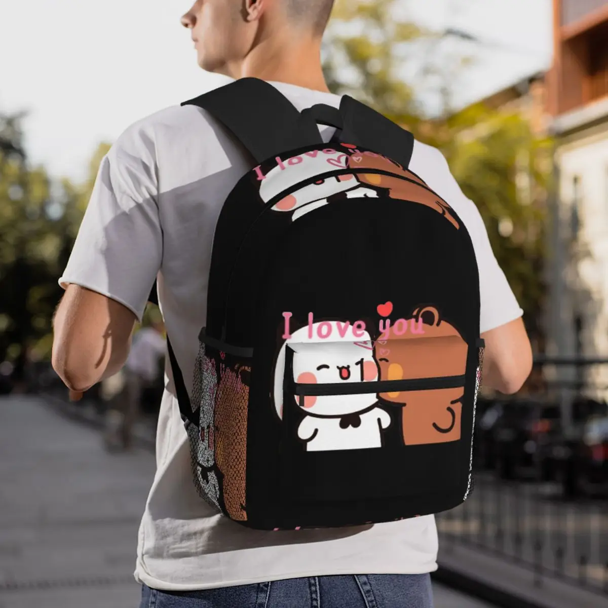 Bear And Panda Bubu Dudu Balloon Backpack Daypack Large Capacity Kids BookBag School Bag Shoulder Bags for Men Women